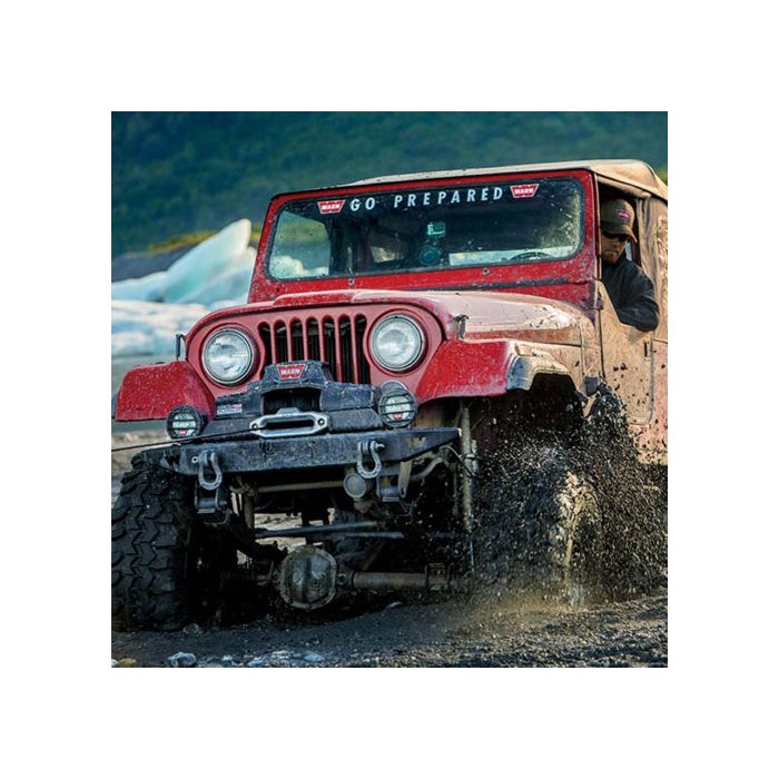 Warn Zeon Platinum 12 12v Electric Winch with Steel Rope action shot